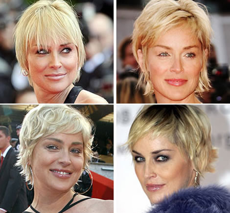 Haare schneiden von Sharon Stone